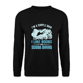 Diver Diving Gift, Holiday Egypt Gift - Unisex Sweatshirt - black - Front - Alina (178cm) & Michal (187cm)