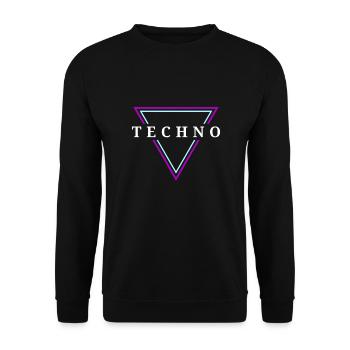 Techno House Party EDM Festival Goa Electro Rave - Sweat-shirt Unisexe - noir - Devant - Alina (178cm) & Michal (187cm)