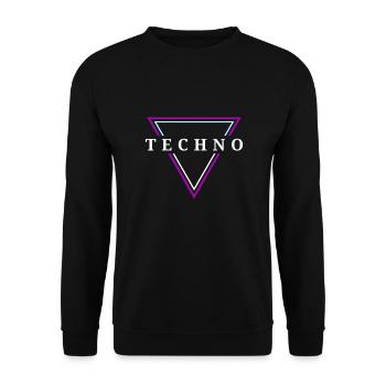 Techno House Party EDM Festival Goa Electro Rave - Unisex Sweatshirt - black - Front - Alina (178cm) & Michal (187cm)