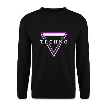 Techno House Party EDM Festival Goa Electro Rave - Unisex Pullover - Schwarz - Vorne - Alina (178cm) & Michal (187cm)