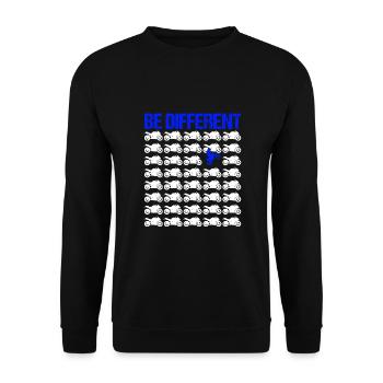 Motorbike Motorcycle Enduro Motocross Biker Girl - Unisex Sweatshirt - black - Front - Alina (178cm) & Michal (187cm)
