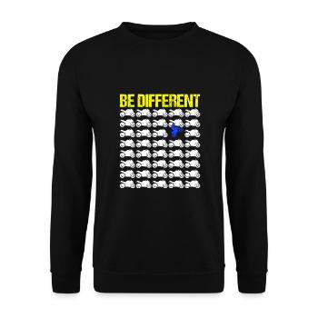 Motorbike Motorcycle Enduro Motocross Biker Girl - Unisex Sweatshirt - black - Front - Alina (178cm) & Michal (187cm)