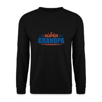 Grandpa, best grandfather Super Opi, niece grandson - Unisex Sweatshirt - black - Front - Alina (178cm) & Michal (187cm)