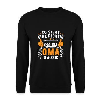 Super Nonna, petite-fille nièce pour la meilleure grand-mère - Sweat-shirt Unisexe - noir - Devant - Alina (178cm) & Michal (187cm)