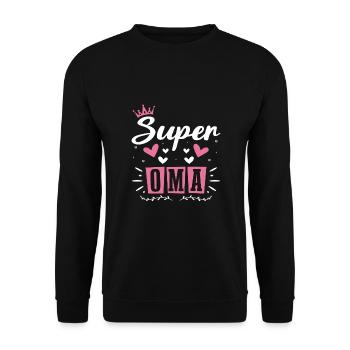 Super Nonna, petite-fille nièce pour la meilleure grand-mère - Sweat-shirt Unisexe - noir - Devant - Alina (178cm) & Michal (187cm)