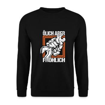KFZ Mechaniker Auto Tuning, Racing Car, Techniker - Unisex Pullover - Schwarz - Vorne - Alina (178cm) & Michal (187cm)