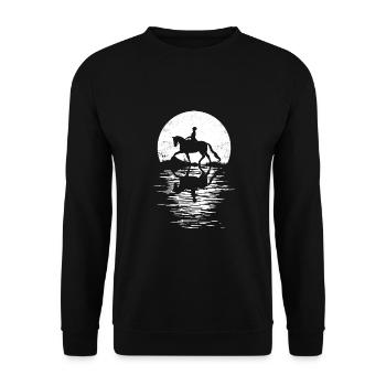 Tenue de cavalier pour les filles qui aiment les chevaux - Sweat-shirt Unisexe - noir - Devant - Alina (178cm) & Michal (187cm)