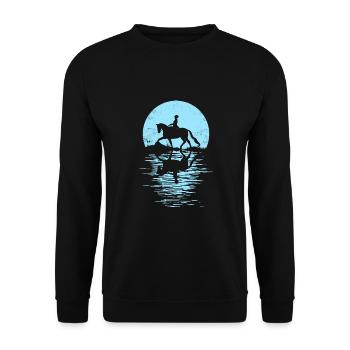 Tenue de cavalier pour les filles qui aiment les chevaux - Sweat-shirt Unisexe - noir - Devant - Alina (178cm) & Michal (187cm)