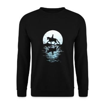 Tenue de cavalier pour les filles qui aiment les chevaux - Sweat-shirt Unisexe - noir - Devant - Alina (178cm) & Michal (187cm)