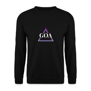 GOA Techno House Party EDM Festival Electro Rave - Sweat-shirt Unisexe - noir - Devant - Alina (178cm) & Michal (187cm)