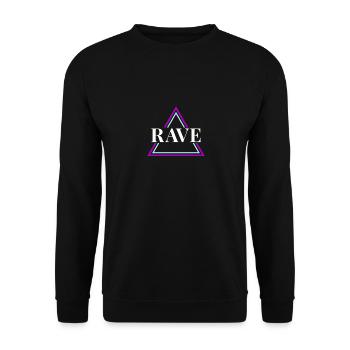 Techno House Party EDM Festival Goa Electro Rave - Unisex Pullover - Schwarz - Vorne - Alina (178cm) & Michal (187cm)