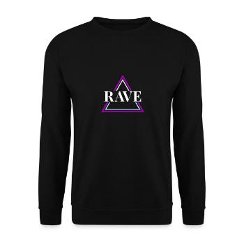 Techno House Party EDM Festival Goa Electro Rave - Unisex Sweatshirt - black - Front - Alina (178cm) & Michal (187cm)