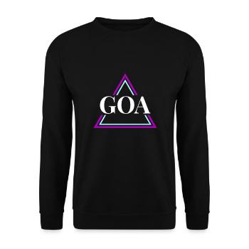 GOA Techno House Party EDM Festival Electro Rave - Unisex Sweatshirt - black - Front - Alina (178cm) & Michal (187cm)