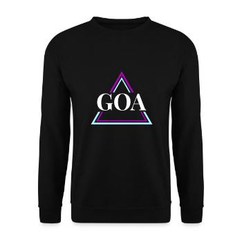 GOA Techno House Party EDM Festival Electro Rave - Unisex Pullover - Schwarz - Vorne - Alina (178cm) & Michal (187cm)