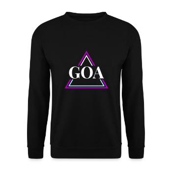 GOA Techno House Party EDM Festival Electro Rave - Unisex Pullover - Schwarz - Vorne - Alina (178cm) & Michal (187cm)