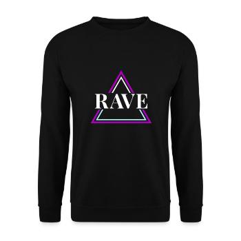 Techno House Party EDM Festival Goa Electro Rave - Unisex Sweatshirt - black - Front - Alina (178cm) & Michal (187cm)