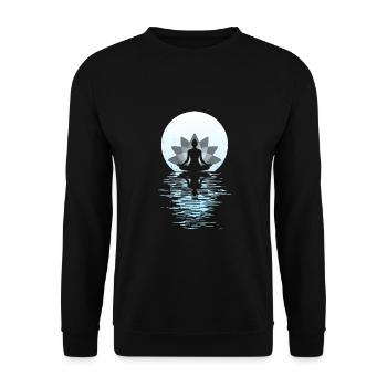 Yoga Yogini Health Meditation Outfits Girls - Unisex Sweatshirt - black - Front - Alina (178cm) & Michal (187cm)