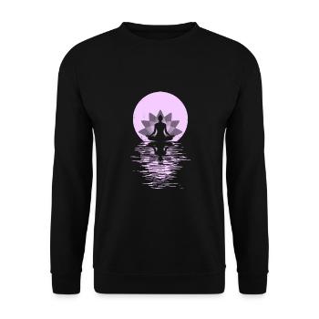 Yoga Yogini Gesundheits Meditation Outfits Girls - Unisex Pullover - Schwarz - Vorne - Alina (178cm) & Michal (187cm)