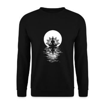 Yoga Yogini Gesundheits Meditation Outfits Girls - Unisex Pullover - Schwarz - Vorne - Alina (178cm) & Michal (187cm)