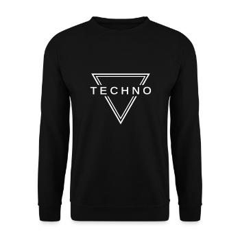 Techno House Party EDM Festival Goa Electro Rave - Unisex Sweatshirt - black - Front - Alina (178cm) & Michal (187cm)
