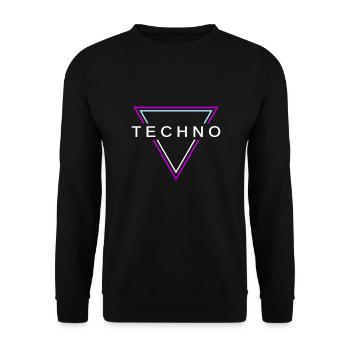 Techno House Party EDM Festival Goa Electro Rave - Unisex Pullover - Schwarz - Vorne - Alina (178cm) & Michal (187cm)