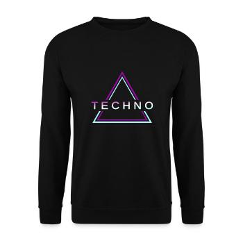Techno House Party EDM Festival Goa Electro Rave - Unisex Pullover - Schwarz - Vorne - Alina (178cm) & Michal (187cm)