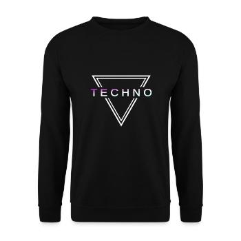 Techno House Party EDM Festival Goa Electro Rave - Unisex Pullover - Schwarz - Vorne - Alina (178cm) & Michal (187cm)