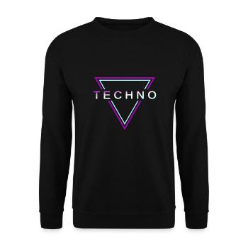 Techno House Party EDM Festival Goa Electro Rave - Unisex Pullover - Schwarz - Vorne - Alina (178cm) & Michal (187cm)