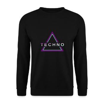 Techno House Party EDM Festival Goa Electro Rave - Unisex Pullover - Schwarz - Vorne - Alina (178cm) & Michal (187cm)