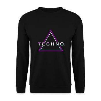 Techno House Party EDM Festival Goa Electro Rave - Unisex Pullover - Schwarz - Vorne - Alina (178cm) & Michal (187cm)