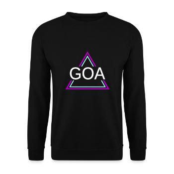GOA Techno House Party EDM Festival Electro Rave - Sweat-shirt Unisexe - noir - Devant - Alina (178cm) & Michal (187cm)