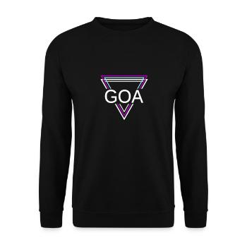 GOA Techno House Party EDM Festival Electro Rave - Unisex Pullover - Schwarz - Vorne - Alina (178cm) & Michal (187cm)
