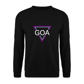 GOA Techno House Party EDM Festival Electro Rave - Unisex Pullover - Schwarz - Vorne - Alina (178cm) & Michal (187cm)