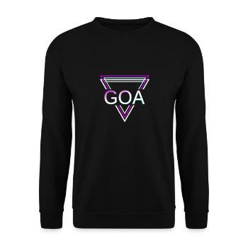 GOA Techno House Party EDM Festival Electro Rave - Unisex Pullover - Schwarz - Vorne - Alina (178cm) & Michal (187cm)