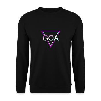 GOA Techno House Party EDM Festival Electro Rave - Unisex Pullover - Schwarz - Vorne - Alina (178cm) & Michal (187cm)
