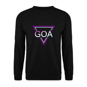 GOA Techno House Party EDM Festival Electro Rave - Unisex Pullover - Schwarz - Vorne - Alina (178cm) & Michal (187cm)
