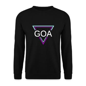 GOA Techno House Party EDM Festival Electro Rave - Unisex Sweatshirt - black - Front - Alina (178cm) & Michal (187cm)