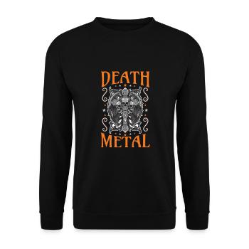 Goth Satan Rock Festivals Black Heavy Death Metal - Unisex Pullover - Schwarz - Vorne - Alina (178cm) & Michal (187cm)