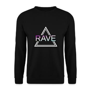 Rave Techno House Party EDM Festival Goa Electro - Unisex Pullover - Schwarz - Vorne - Alina (178cm) & Michal (187cm)
