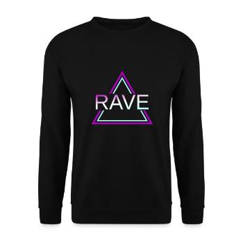 Rave Techno House Party EDM Festival Goa Electro - Sweat-shirt Unisexe - noir - Devant - Alina (178cm) & Michal (187cm)