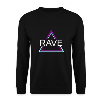 Rave Techno House Party EDM Festival Goa Electro - Unisex Pullover - Schwarz - Vorne - Alina (178cm) & Michal (187cm)