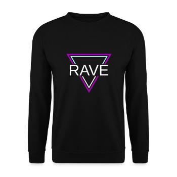 Rave Techno House Party EDM Festival Goa Electro - Unisex Pullover - Schwarz - Vorne - Alina (178cm) & Michal (187cm)
