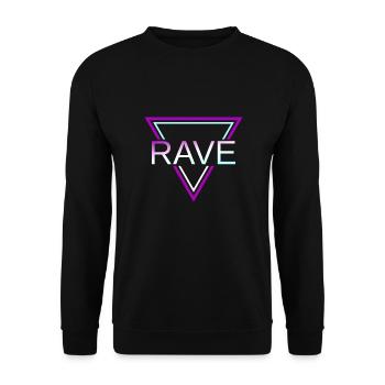 Rave Techno House Party EDM Festival Goa Electro - Unisex Pullover - Schwarz - Vorne - Alina (178cm) & Michal (187cm)