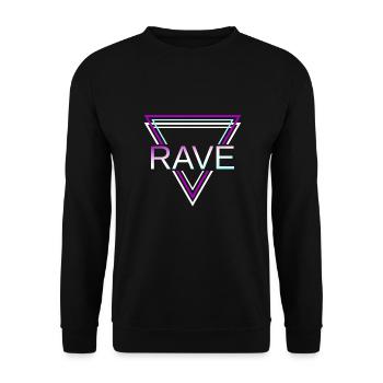 Rave Techno House Party EDM Festival Goa Electro - Unisex Sweatshirt - black - Front - Alina (178cm) & Michal (187cm)