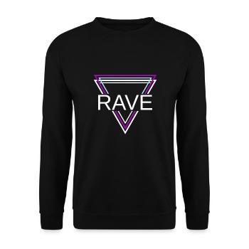 Rave Techno House Party EDM Festival Goa Electro - Unisex Pullover - Schwarz - Vorne - Alina (178cm) & Michal (187cm)