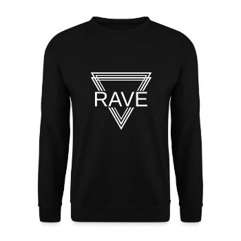 Rave Techno House Party EDM Festival Goa Electro - Unisex Pullover - Schwarz - Vorne - Alina (178cm) & Michal (187cm)