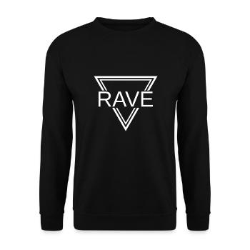 Rave Techno House Party EDM Festival Goa Electro - Unisex Pullover - Schwarz - Vorne - Alina (178cm) & Michal (187cm)