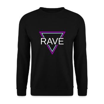 Rave Techno House Party EDM Festival Goa Electro - Sweat-shirt Unisexe - noir - Devant - Alina (178cm) & Michal (187cm)