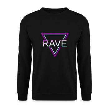 Rave Techno House Party EDM Festival Goa Electro - Sweat-shirt Unisexe - noir - Devant - Alina (178cm) & Michal (187cm)