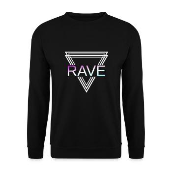 Rave Techno House Party EDM Festival Goa Electro - Sweat-shirt Unisexe - noir - Devant - Alina (178cm) & Michal (187cm)